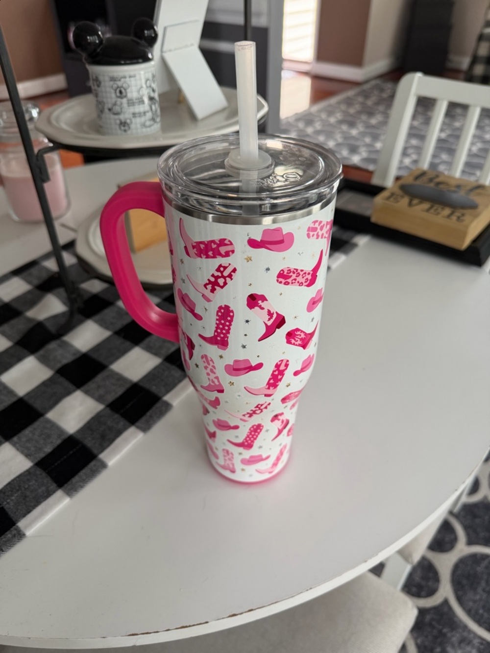 Swig 40oz Pink Cowboy Boots Travel Tumbler - Picture 4 of 5